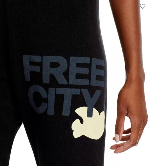 FREECITY Cotton Logo Sweatpants Black - Picture 3 of 5